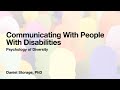 Communicating With People With Disabilities