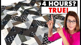 ⏰ 4 HOURS EASY! From 10-inch squares  | Layer Cake 44 🍰 | PRECUT STASHBUSTER Quilt Tutorial