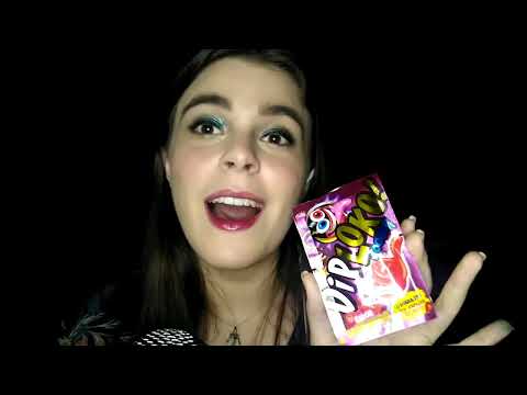 ASMR-Trying Lollipop And Sweet Explosive Small Stones•Tentando Pirulito E Pedrinhas Explosivas Doces