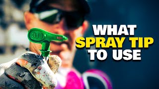 Paint Sprayer Tip Information.  Airless spray tips and when to use them.