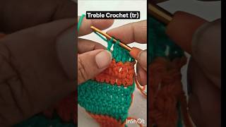 Basic Crochet Stitches//how to do Treble Crochet(tr) @CraftPopups #crochetting #crochetstitch