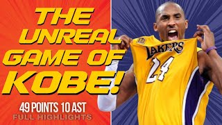 UNREAL Game of Kobe Bryant  Full Game 2 Highlights vs Nuggets in 2008 Playoffs - 49 Pts, 10 Ast.