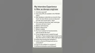 MNC DevOps Engineer Interview Questions | Real Experience | Azure, Terraform, YAML, Key Vault