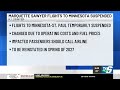 Minnesota air service to be temporarily suspended at Marquette Sawyer Regional Airport