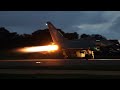 Raf typhoon fgr4 night departure with full afterburner  august 2023
