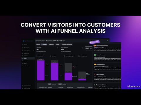Convert visitors into customers with AI funnel analysis - video from Usermaven