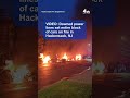 WATCH: Downed power lines set entire block of cars on fire in New Jersey