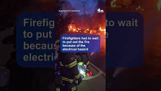 WATCH: Downed power lines set entire block of cars on fire in New Jersey