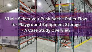 VLM + Selective + Push Back + Pallet Flow for Playground Equipment Storage - A Case Study Overview