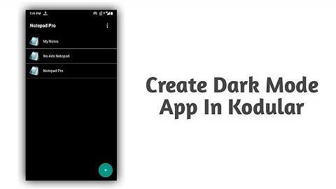 Enable dark mode in your app in kodular