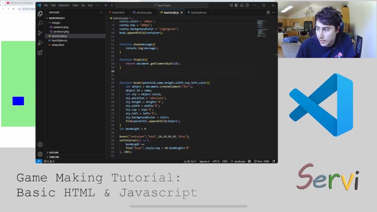 Basic HTML & Javascript: Game Making Tutorial Part 1 - YouTube