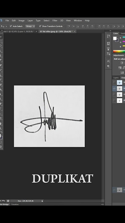 cara buat tanda tangan di Photoshop | digital signature #photoshop