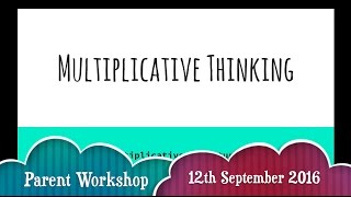 Multiplicative Thinking