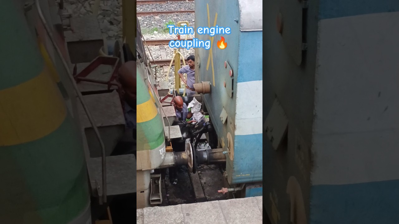 Train engine coupling 🤯🤯