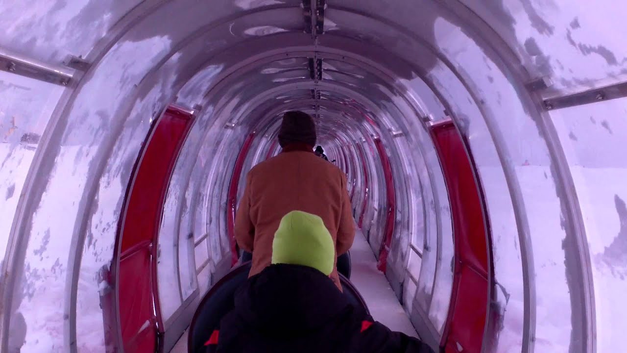 Up the Wilmot Mountain Tubing Hill Moving Walkway YouTube