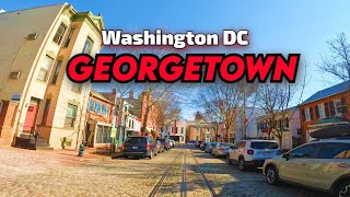 Georgetown (Washington, D.C.) 4K60fps | Driving tour January 2022
