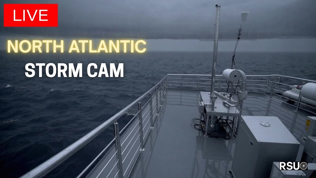 Atlantic Rainstorm POV | Deck Flooded by Ocean Waves