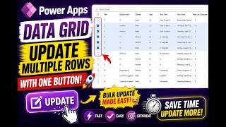Power Apps Data Grid: Update Multiple Rows with One Button | Easy Step-by-Step Tutorial 🚀