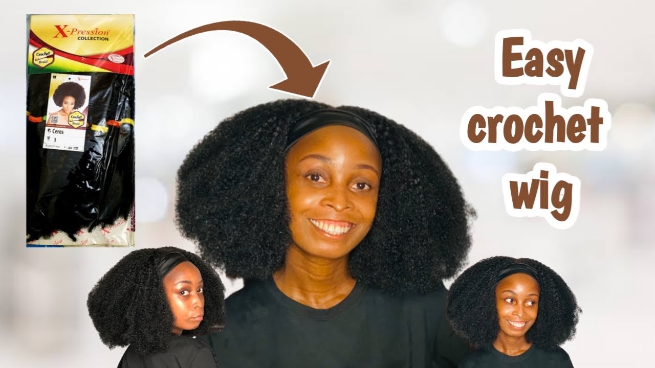 DIY crochet wig using kinky braiding hair How to make a crochet wig