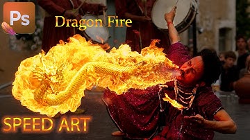 Dragon Fire. speed art (#Photoshop​)