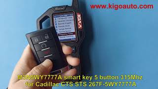K9149901 25943677 M3N5WY7777A smart key 5 button 315Mhz for Cadillac CTS STS 267F 5WY7777A