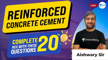 Reinforced Concrete, Cement | Complete RCC with These 20 Questions  | L:1 | Aishwary Sharma