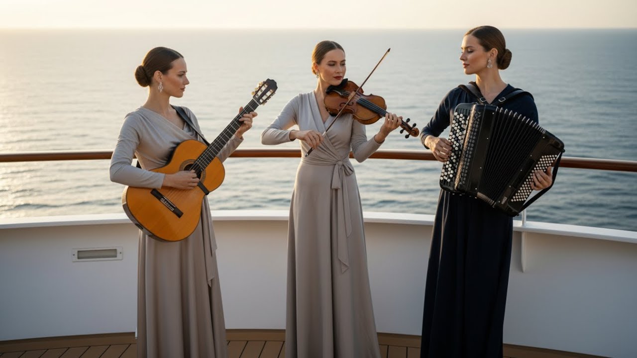 Elegant Flamenco Fusion Live – Spanish Guitar with Accordion & Violin Instrumental Music