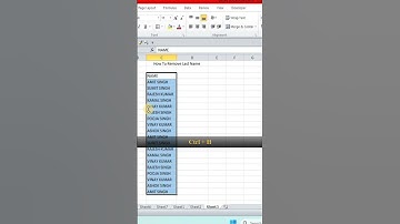 How To Remove Last Name In Excel | #Shorts #ExcelTrick #Wildcard #jstips #viral #replace #Excel