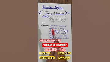 TRAGEDY of COMMONS | Jargons Terminologies | Headings | Essay Outline #css #pms #essaywriting #viral