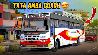 🔥APSRTC TATA BS 4 SUPER LUXURY AMBA COACH BUILD BUS MOD RELEASED FOR BUSSIN 😱 | 🤩 