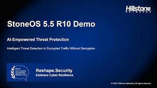 Hillstone Networks StoneOS 5.5 R10 Demo: Intelligent Threat Detection in Encrypted traffic.