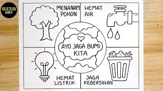 Drawing an Easy and Simple Environmental Poster 🔴 Protecting the Earth Poster Image Drawing an Easy and Simple Environmental Poster 🔴 Protecting the Earth Poster Image