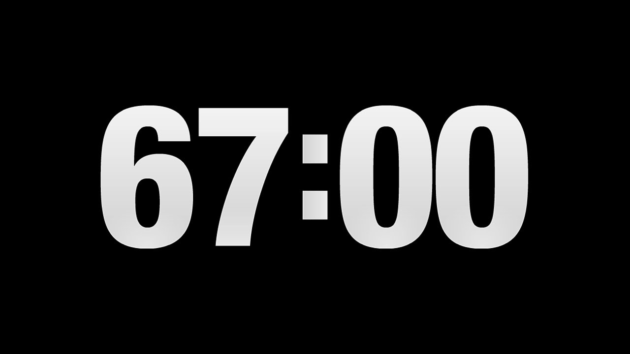 Countdown timer 1 hour and 7 minutes || 67 minutes