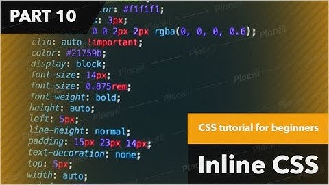 CSS tutorial for beginners|tutorial #10|Inline CSS