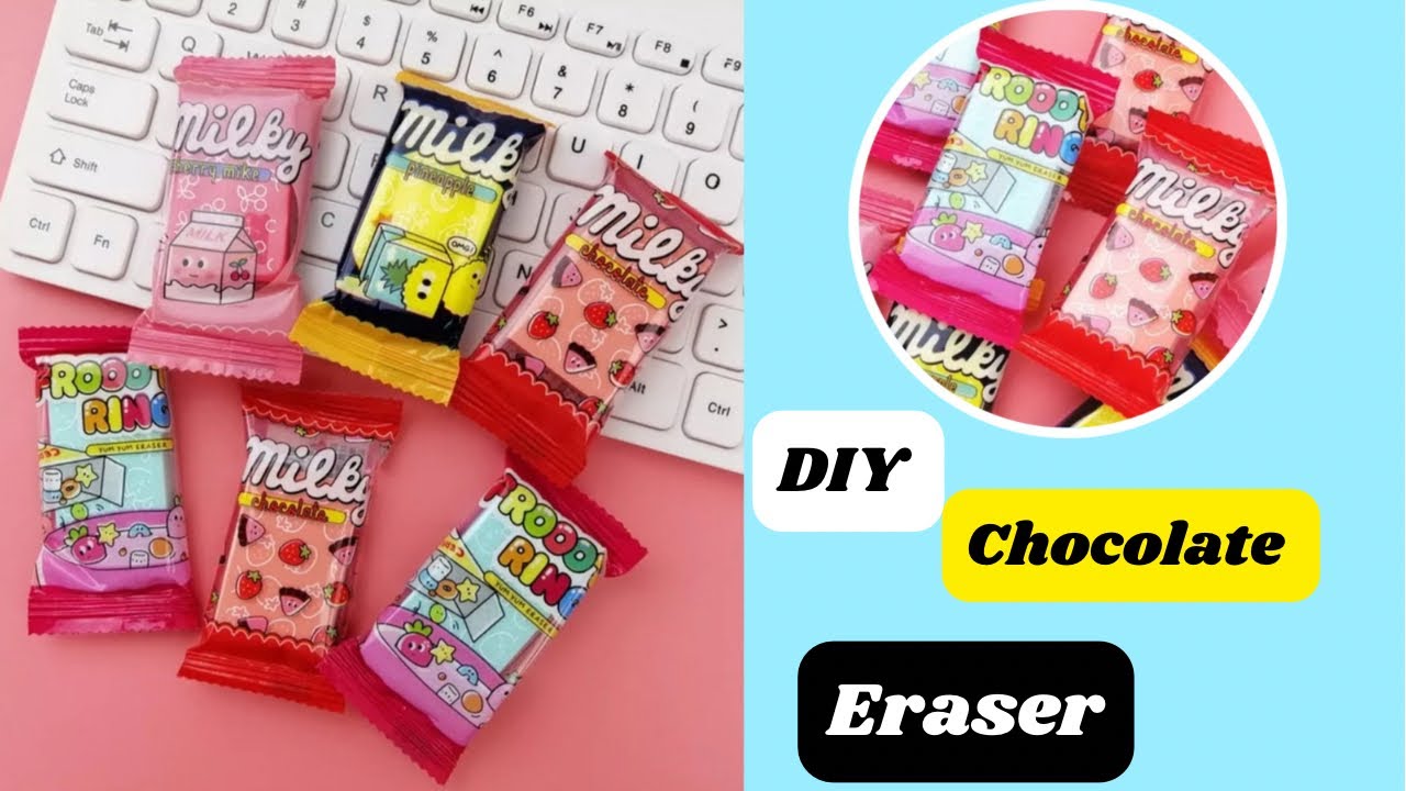DIY Chocolate Eraser / How to Make Homemade Candy Eraser / paper craft