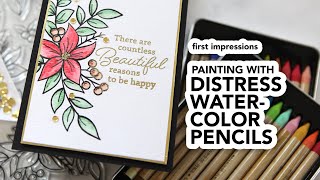 Trying out the new Tim Holtz Distress Watercolor Pencils!