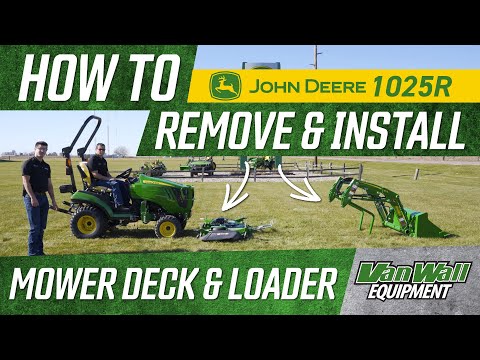 How to Remove & Install the Mower Deck & Loader on the John Deere 1025R