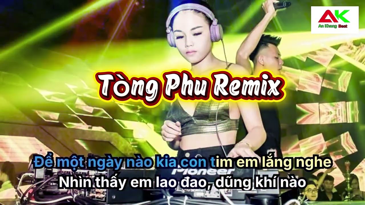 ♫ KARAOKE ♫ Tòng Phu Remix Tone Nam - Beat Chuẩn - nhạc remix hot #remix #karaokeremix