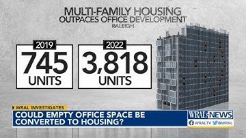 Could empty office buildings turn into much-needed homes? We did the math