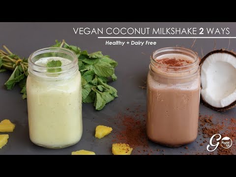 How to make Vegan Coconut Milkshakes 2 Ways l Summer Milkshakes