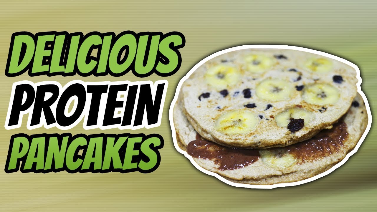 Banana Raisin MUSCLE BUILDING Protein Pancakes Recipe [WITH PROTEIN ICING] LiveLeanTV YouTube