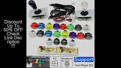 2 Players Arcade Joystick DIY kit PC Raspberry Pi Arcade Game Kit With Push Button American Style Jo