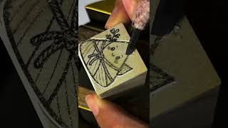 Calming Therapeutic Chisel Workflow For Modern Digital QR Code Oriental Epigraphy Craft#custom #seal