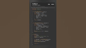 Octal to Binary & Decimal Code converter in C-Programming #octaltobinary #octaltodecimal #coding