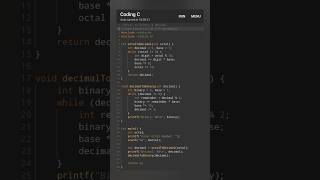 Octal to Binary &amp; Decimal Code converter in C-Programming #octaltobinary #octaltodecimal #coding