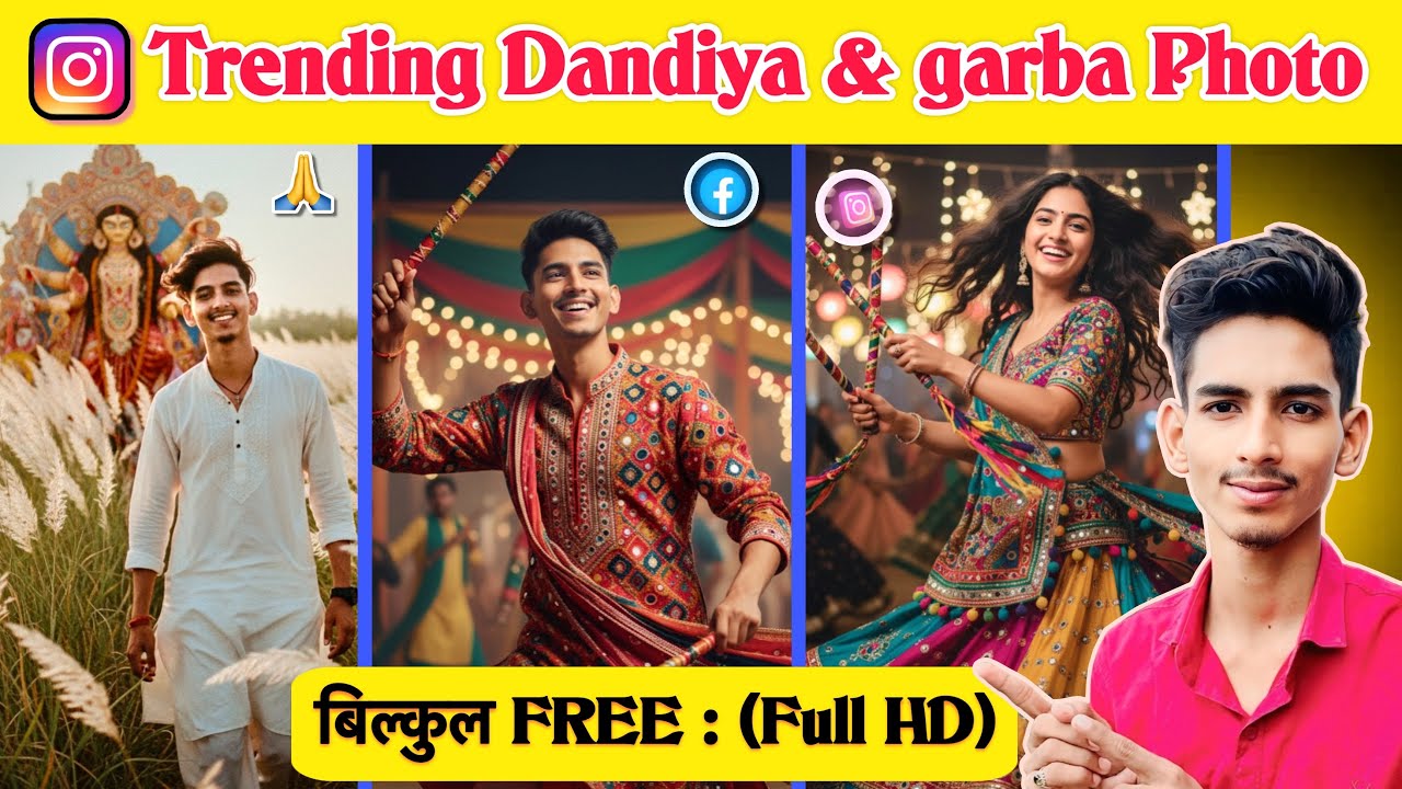 Trending Ai Dandiya & garba Photo Editing Prompts | Google Gemini Navratri Ai Photo Editing ❤️✨ 