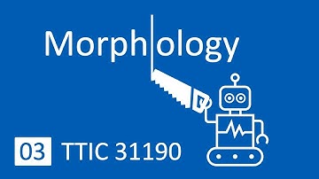 03 | Morphology | TTIC 31190 (NLP) - Fall 2020