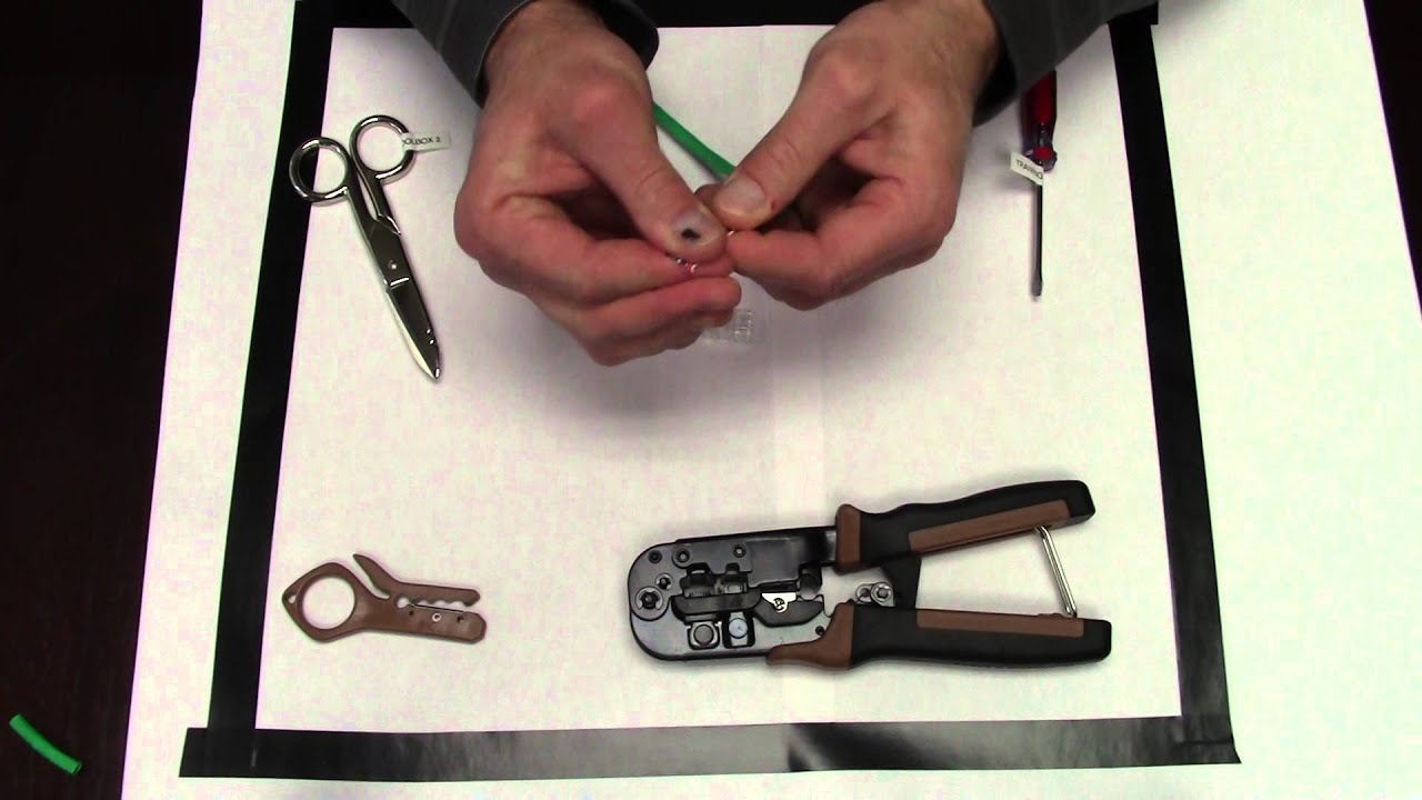 Terminate Rj45 Key Terminating RJ45 Connector - YouTube