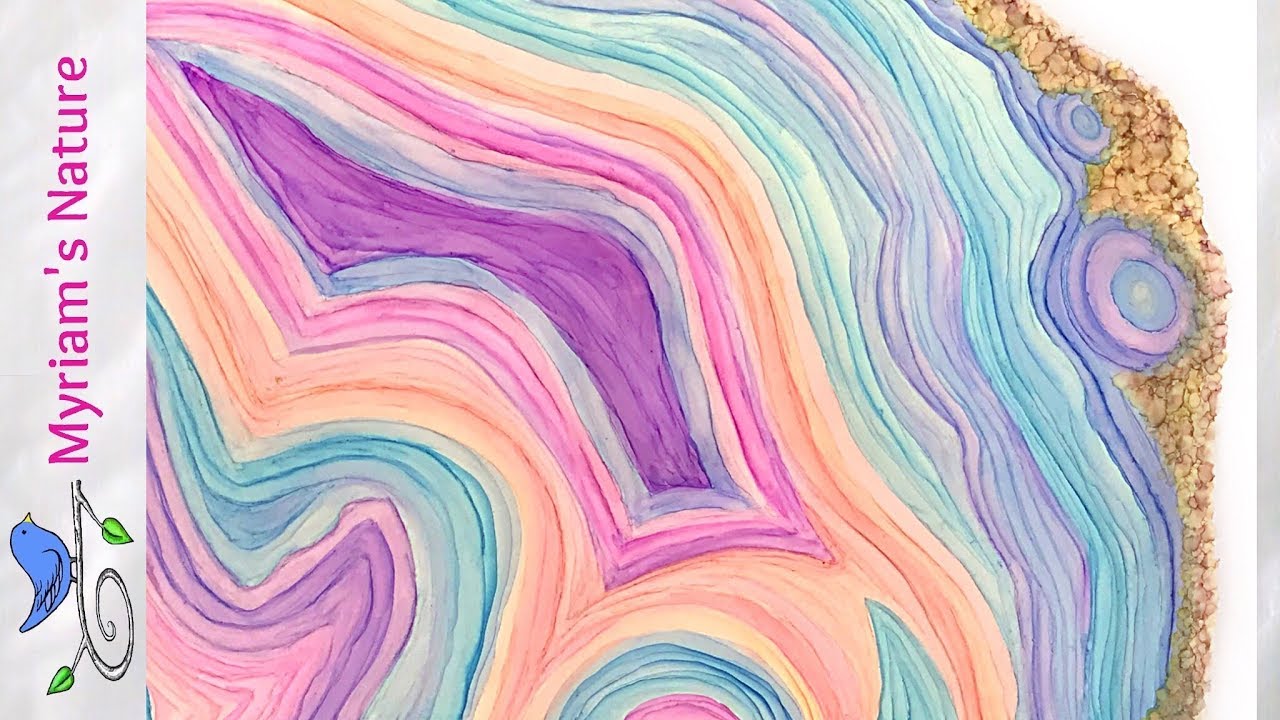 125] Alcohol Ink Geode on an Awesome Hardboard Panel - Tutorial ...