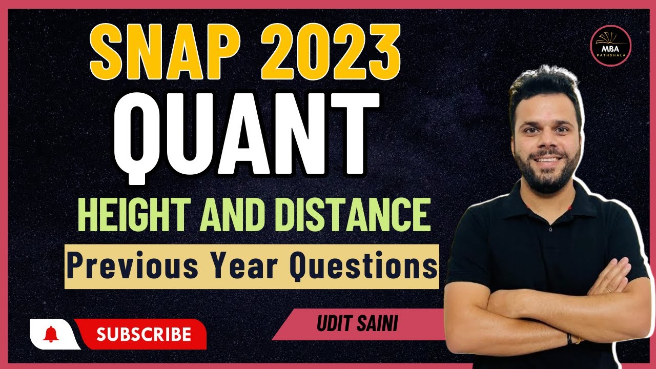 SNAP 2023 | Score Booster | Height and Distance | PYQs &and Expected Questions | Udit Sir